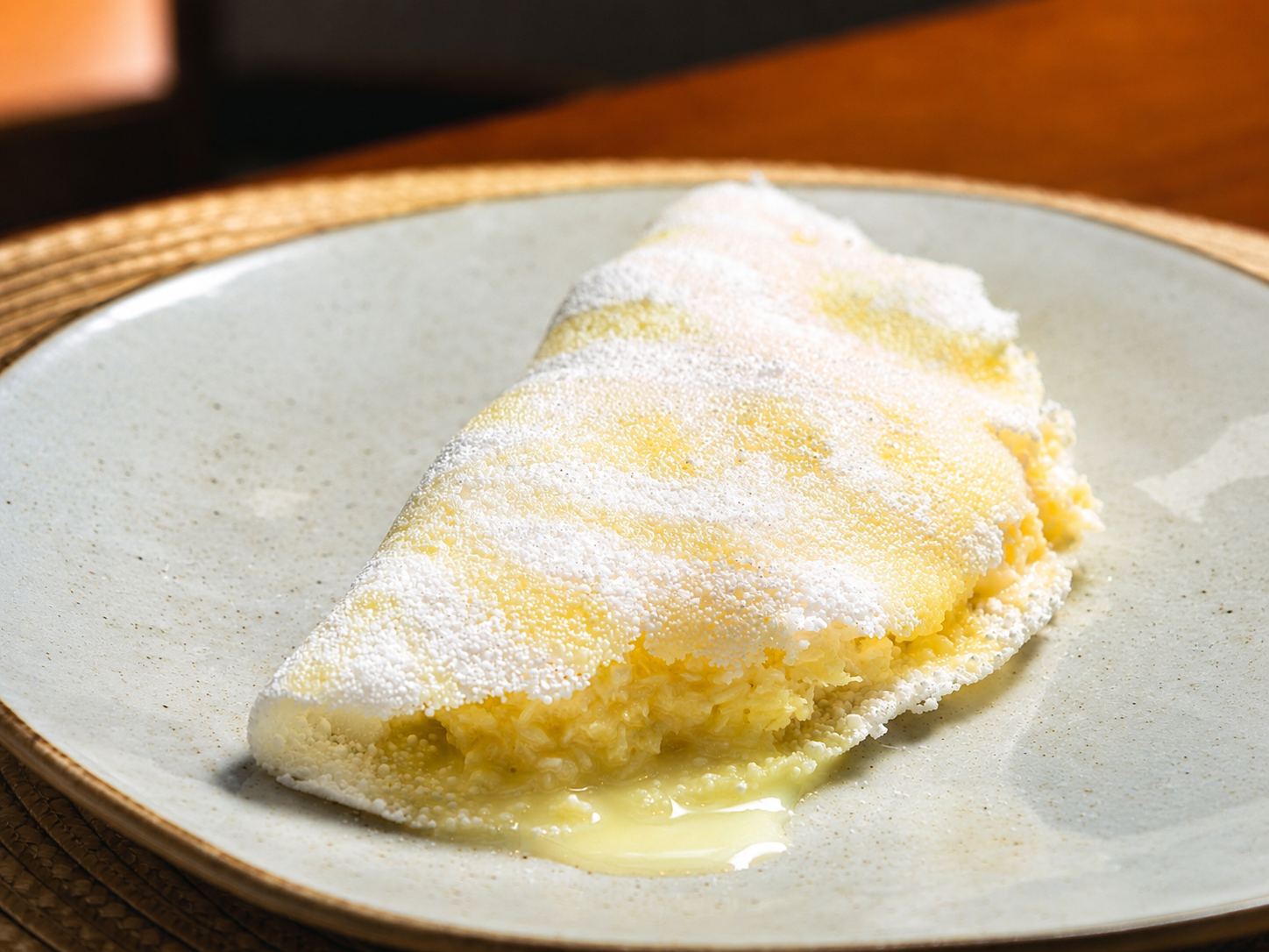 Tapioca preparada na hora no café da manhã